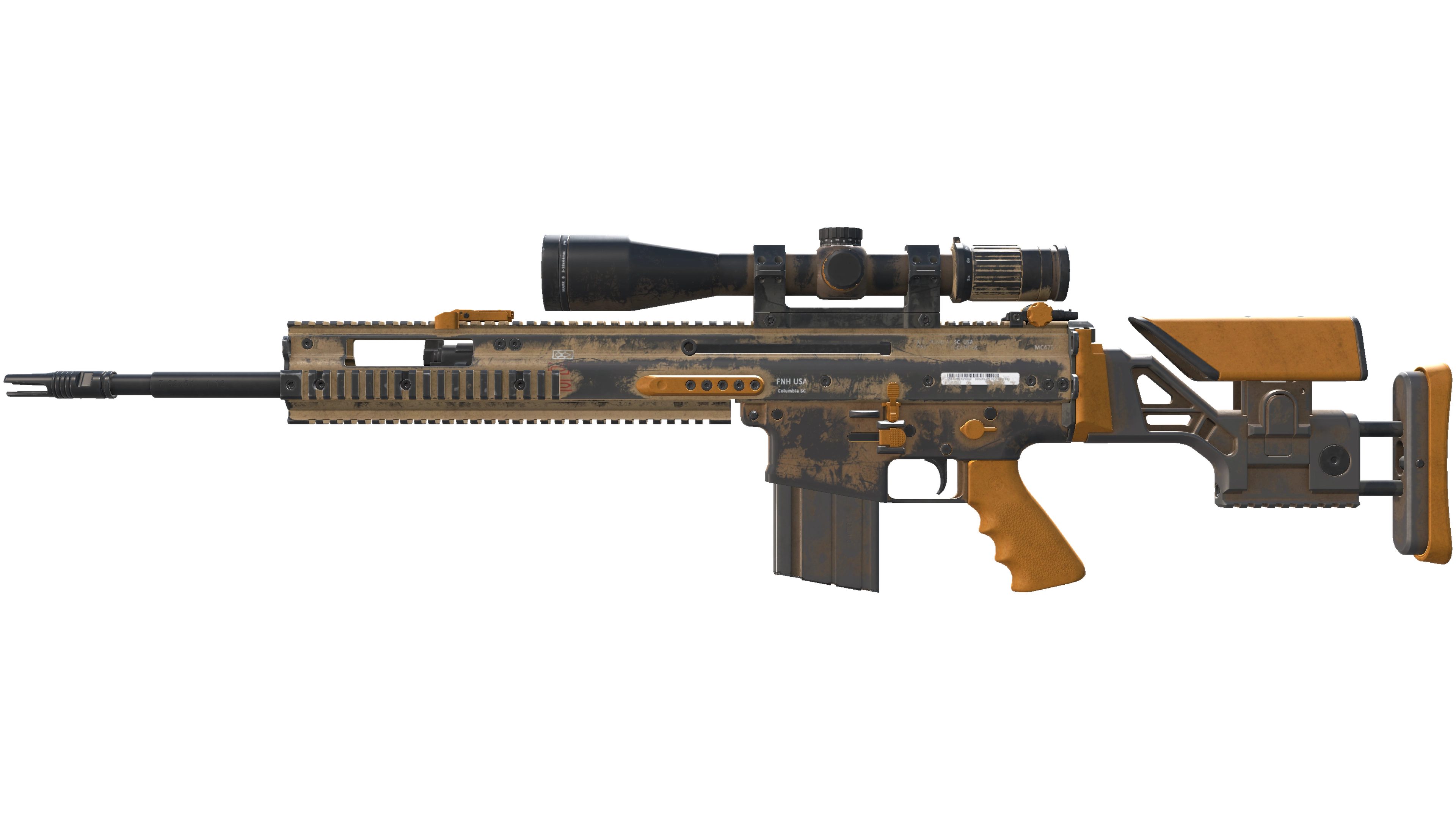 SCAR-20 | Short Ochre (Battle-Scarred)