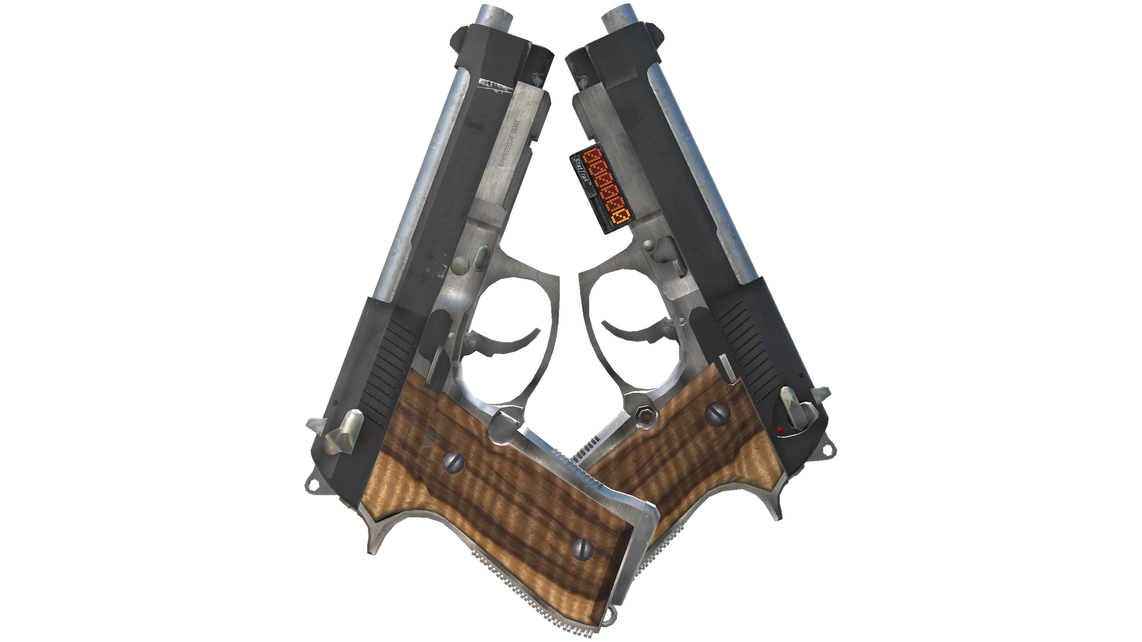 StatTrak™ Dual Berettas | Black Limba (Minimal Wear)