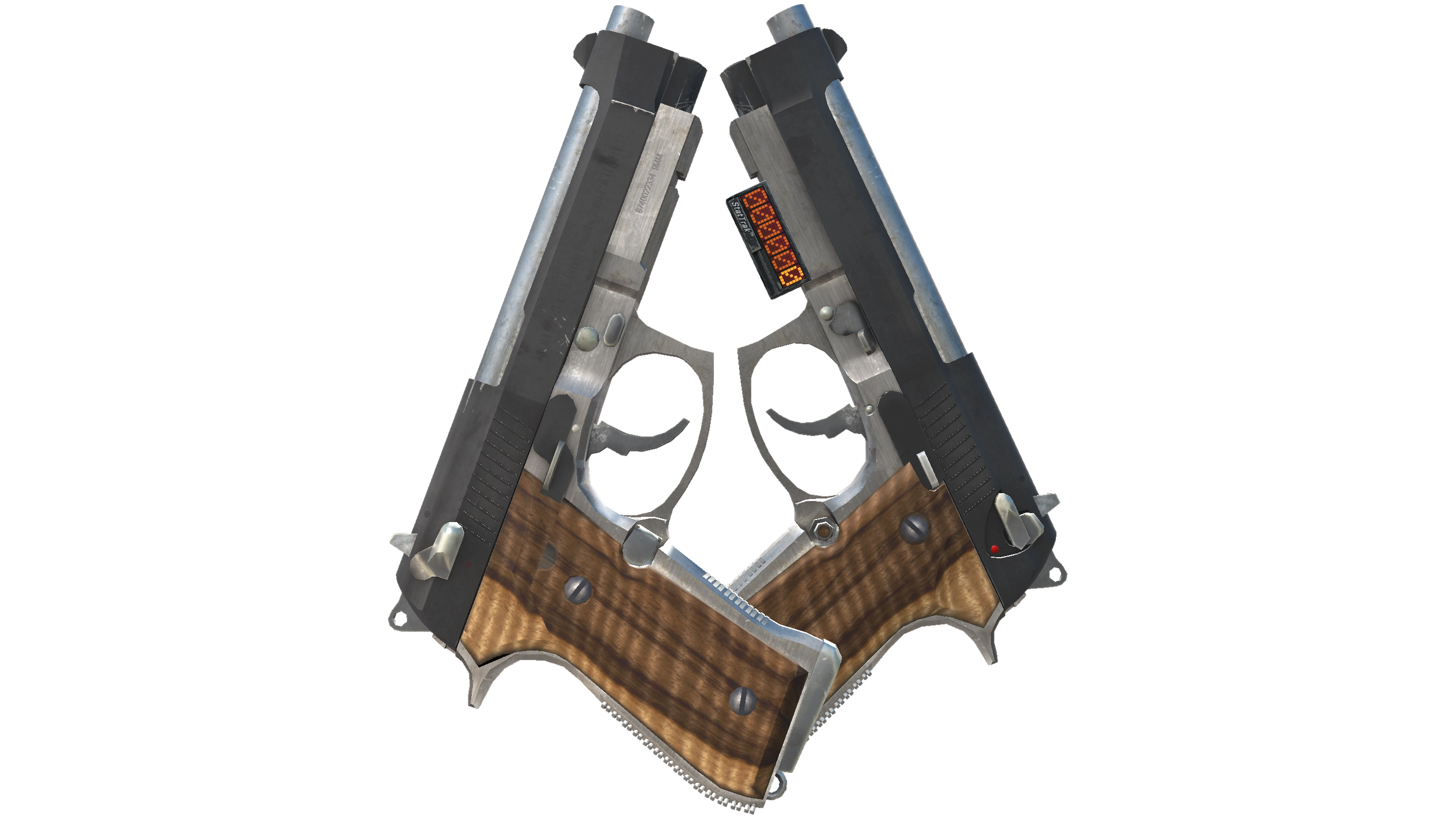 StatTrak™ Dual Berettas | Black Limba (Minimal Wear)