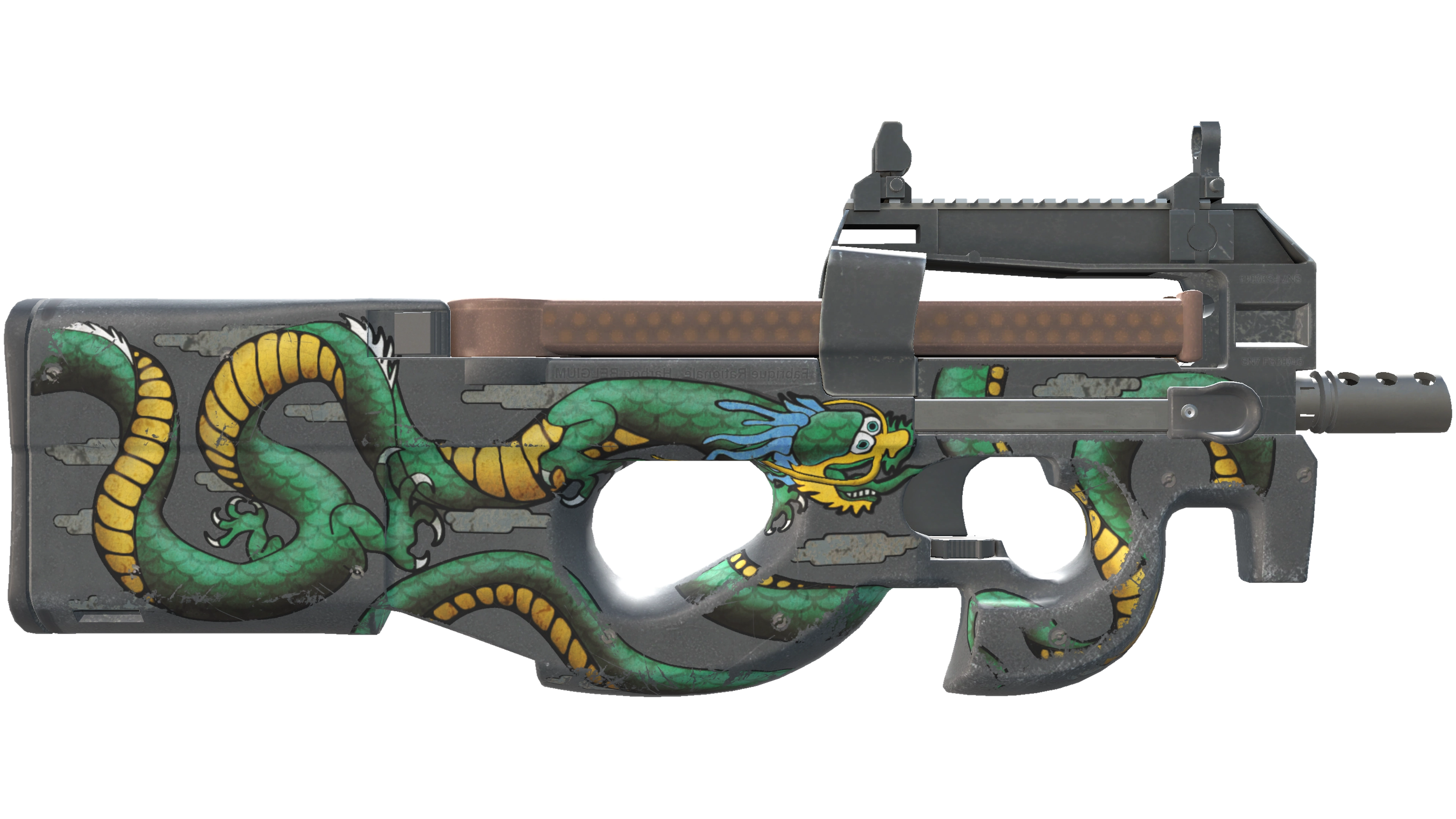 StatTrak™ P90 | Emerald Dragon (Field-Tested) thumbnail