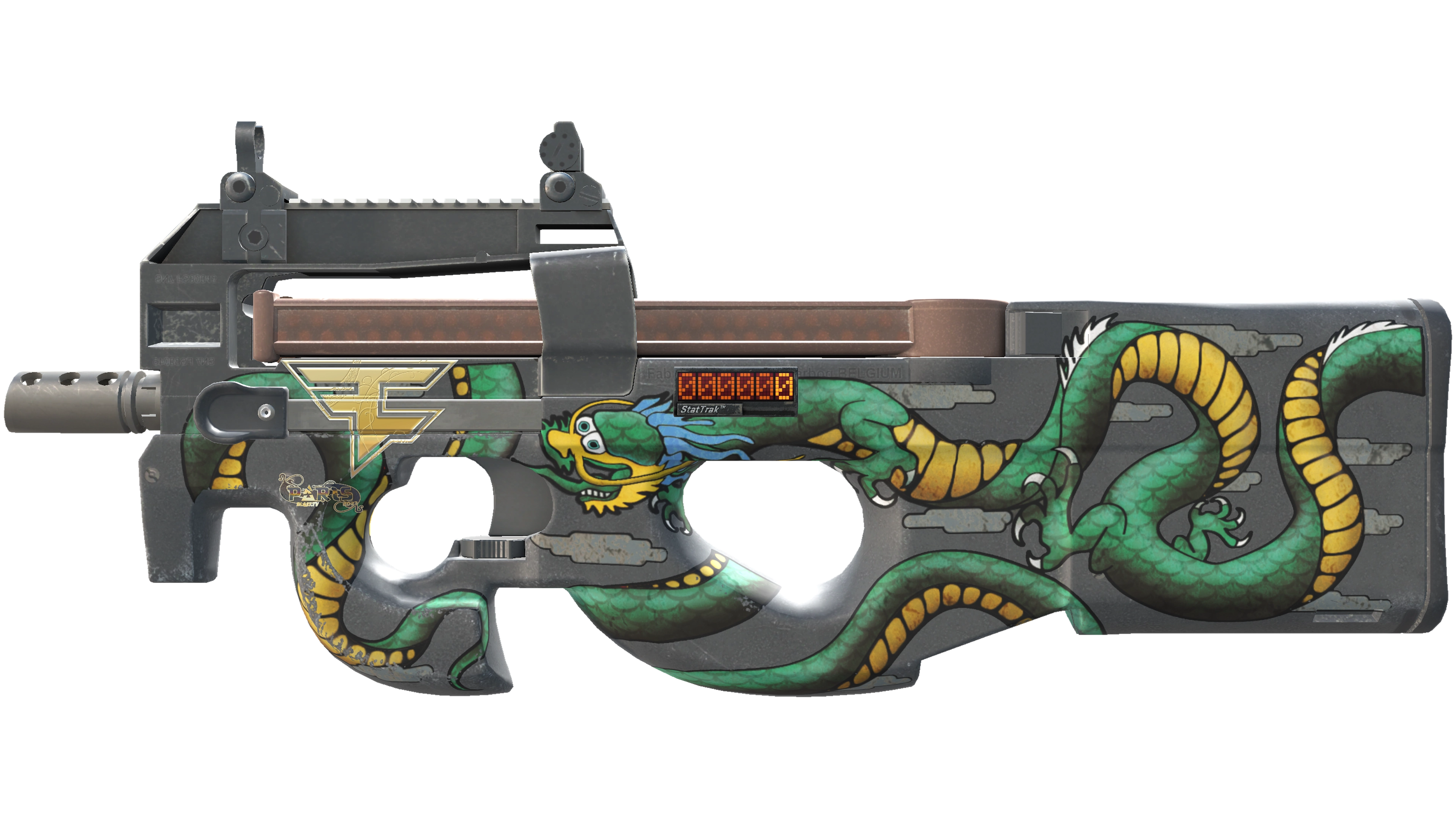 StatTrak™ P90 | Emerald Dragon (Minimal Wear)