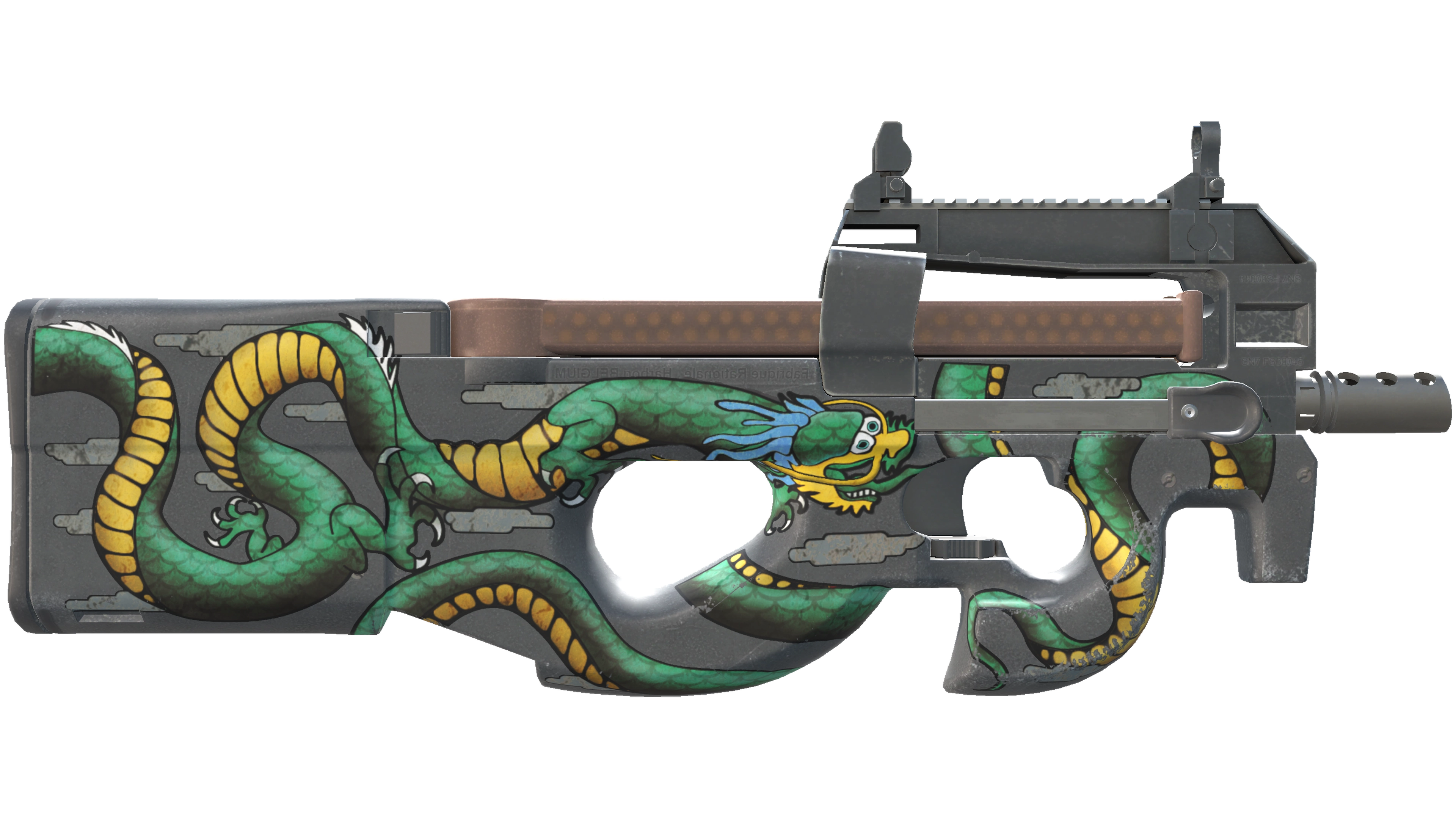 Miniatura de StatTrak™ P90 | Emerald Dragon (Minimal Wear)