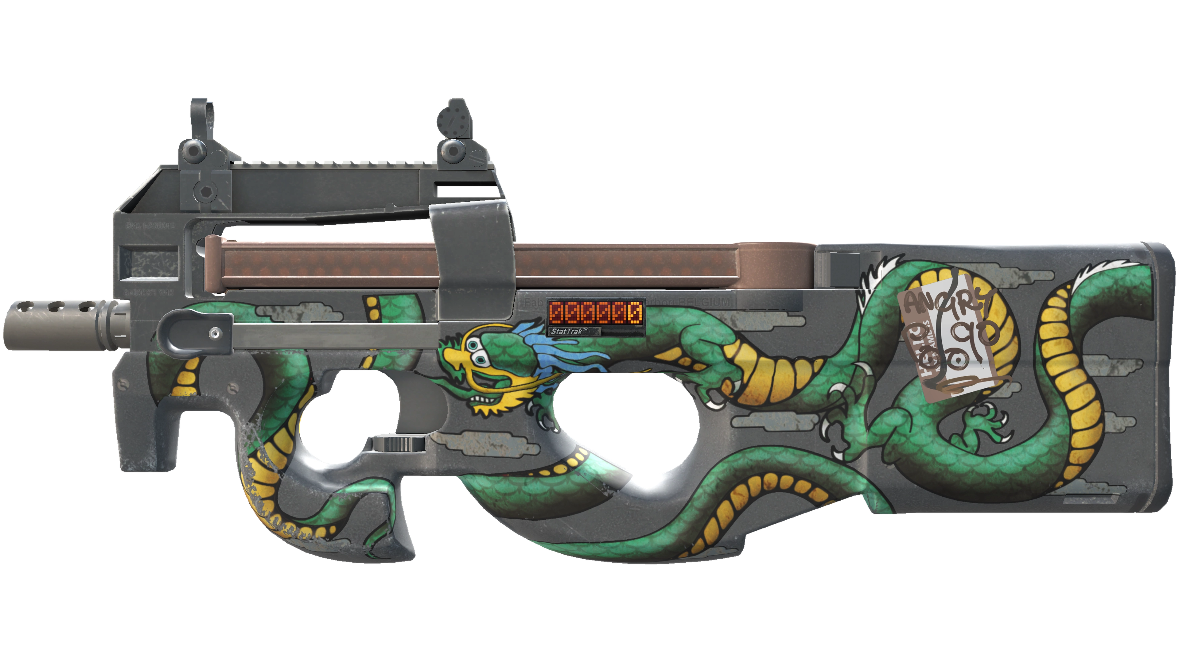 StatTrak™ P90 | Emerald Dragon (Minimal Wear)