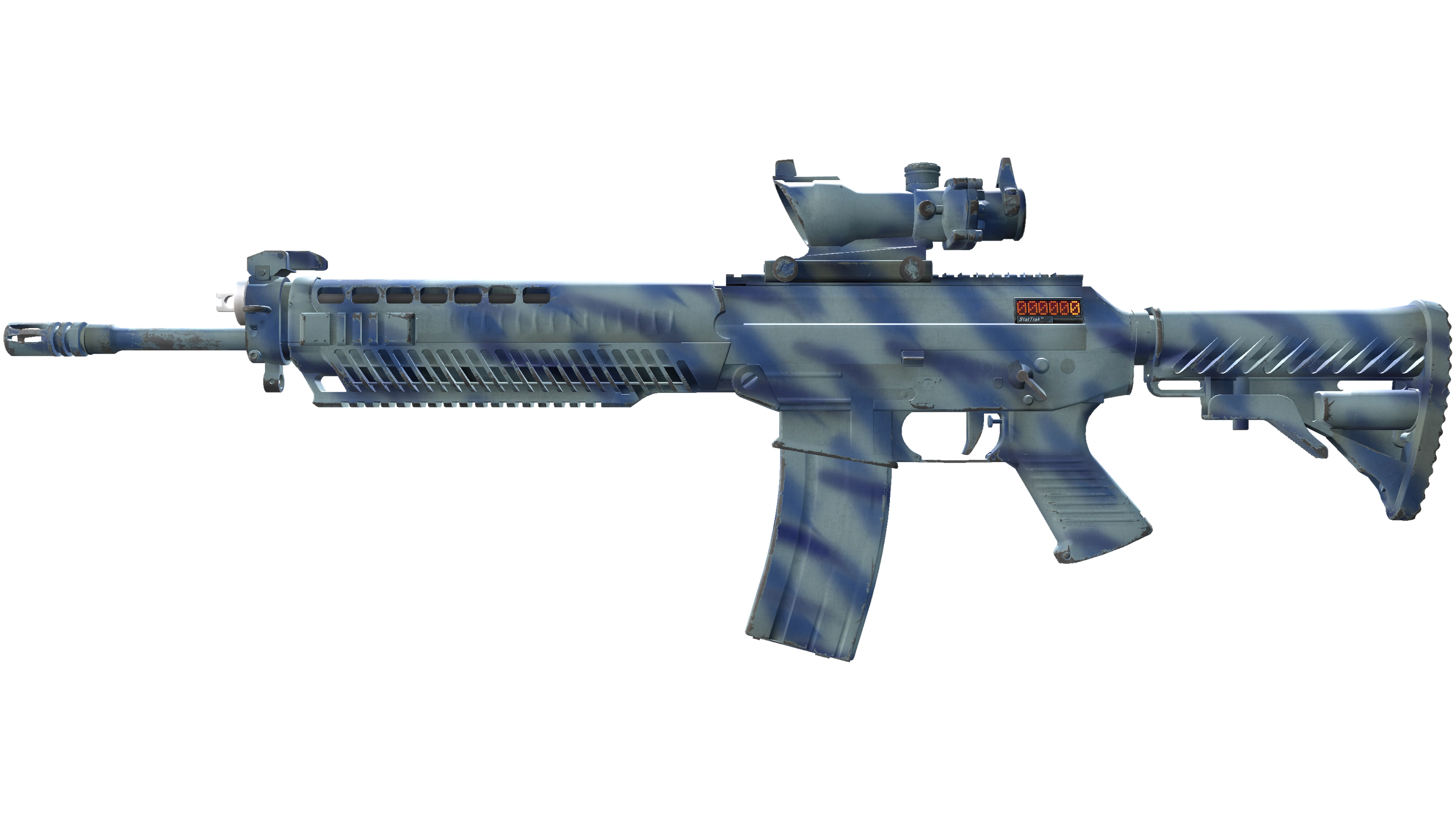 StatTrak™ SG 553 | Wave Spray (Minimal Wear)