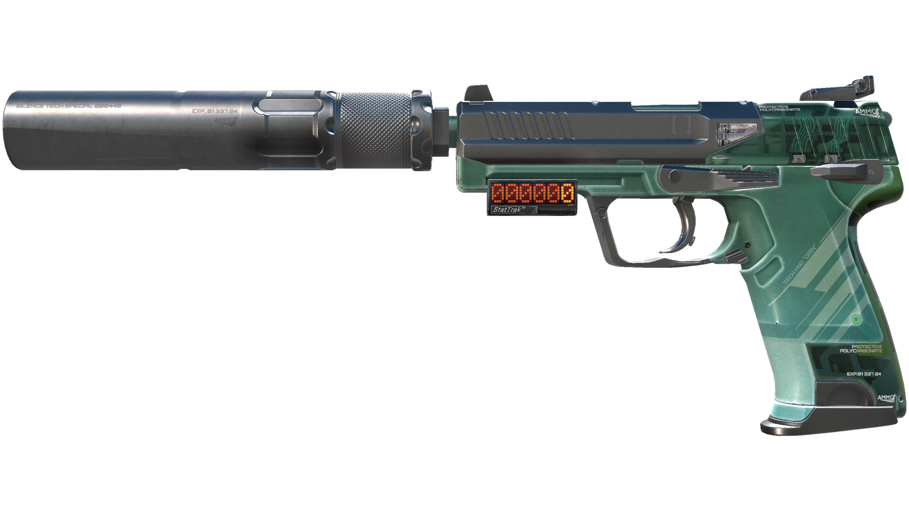 StatTrak™ USP-S | PC-GRN (Minimal Wear) thumbnail