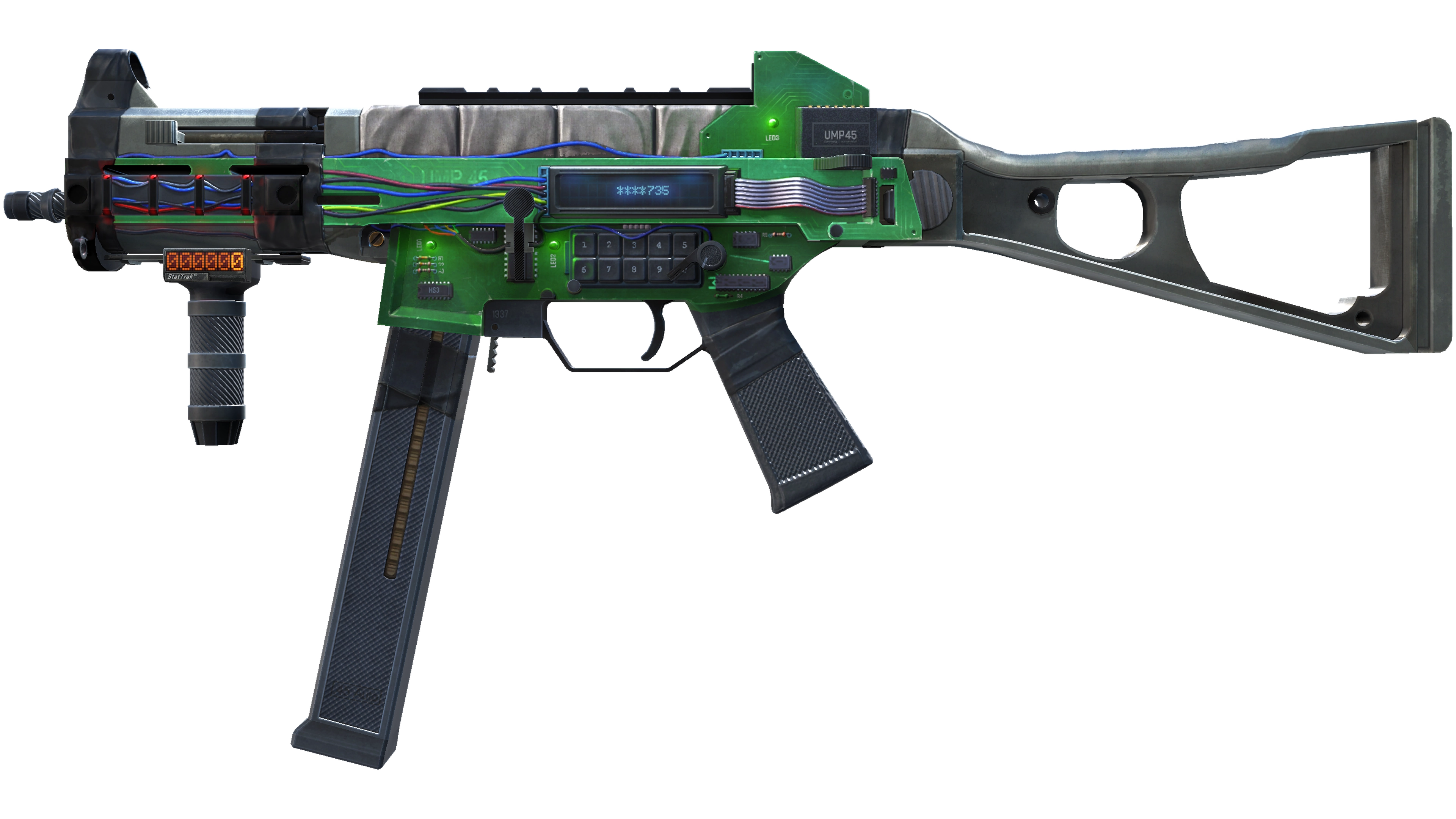 StatTrak™ UMP-45 | Plastique (Minimal Wear)
