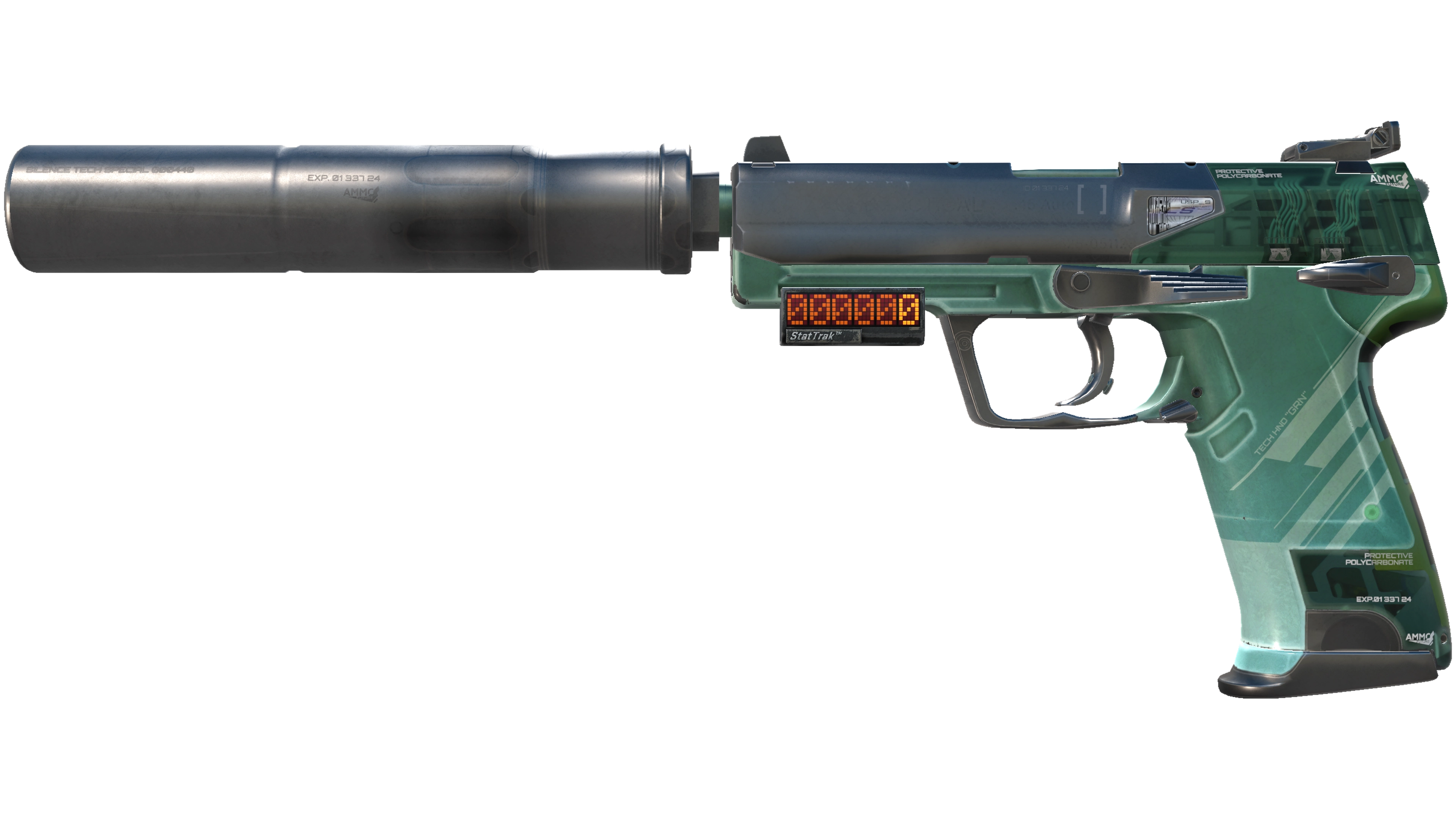 StatTrak™ USP-S | PC-GRN (Minimal Wear) thumbnail