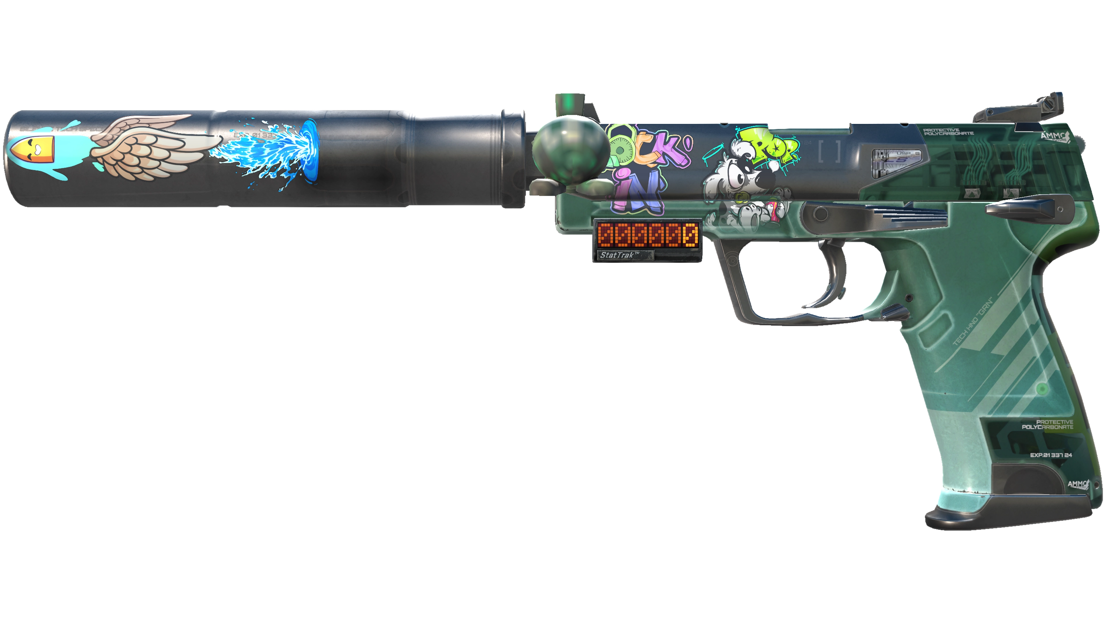 Miniatura de StatTrak™ USP-S | PC-GRN (Minimal Wear)