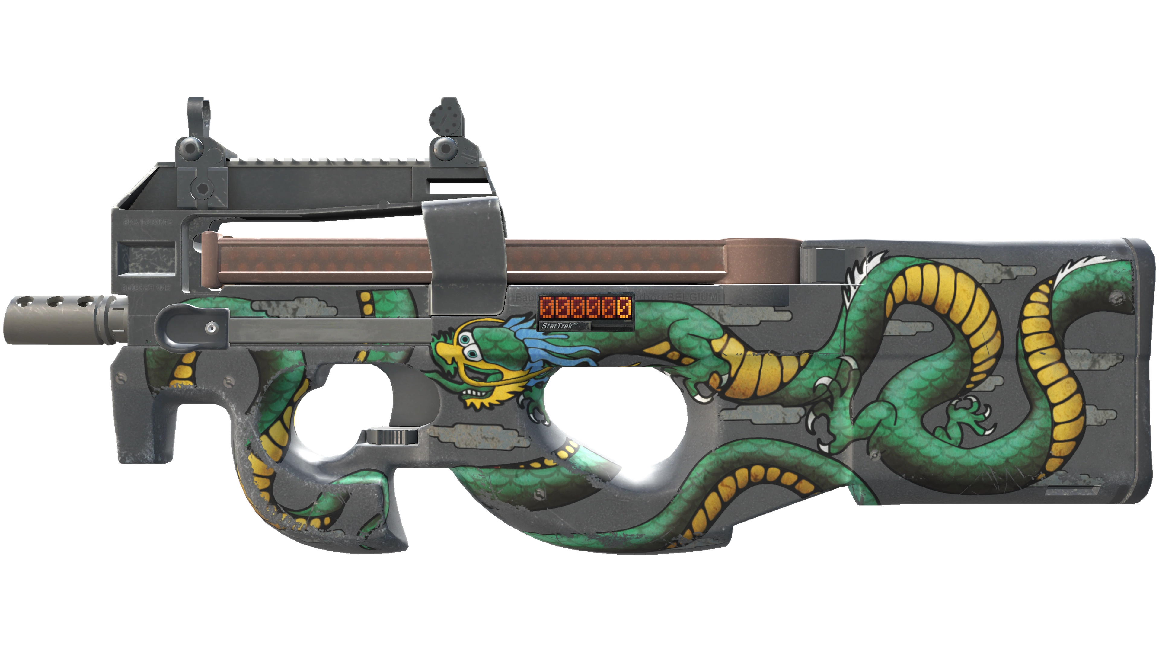 StatTrak™ P90 | Emerald Dragon (Field-Tested)
