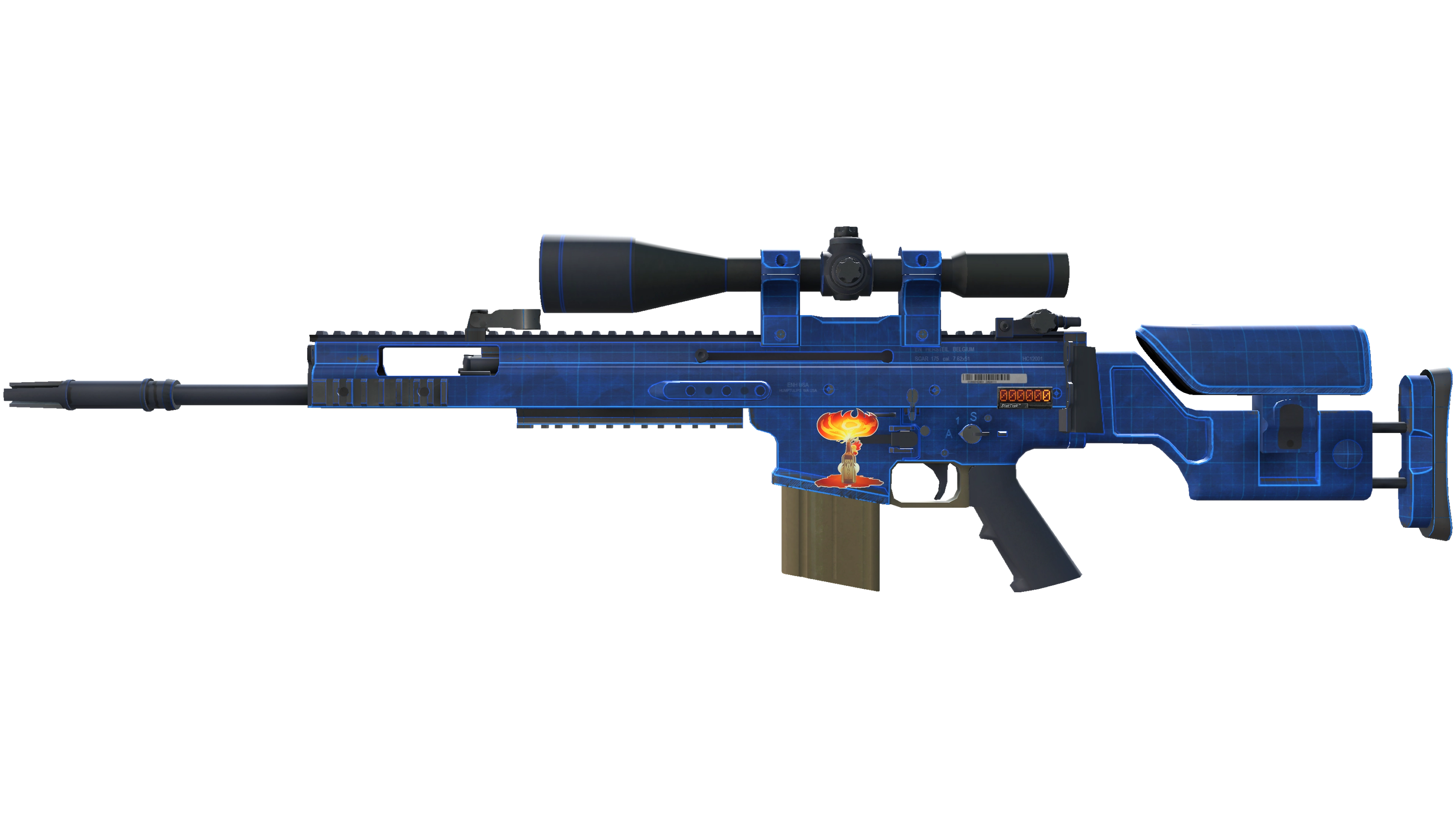 StatTrak™ SCAR-20 | Blueprint (Minimal Wear)