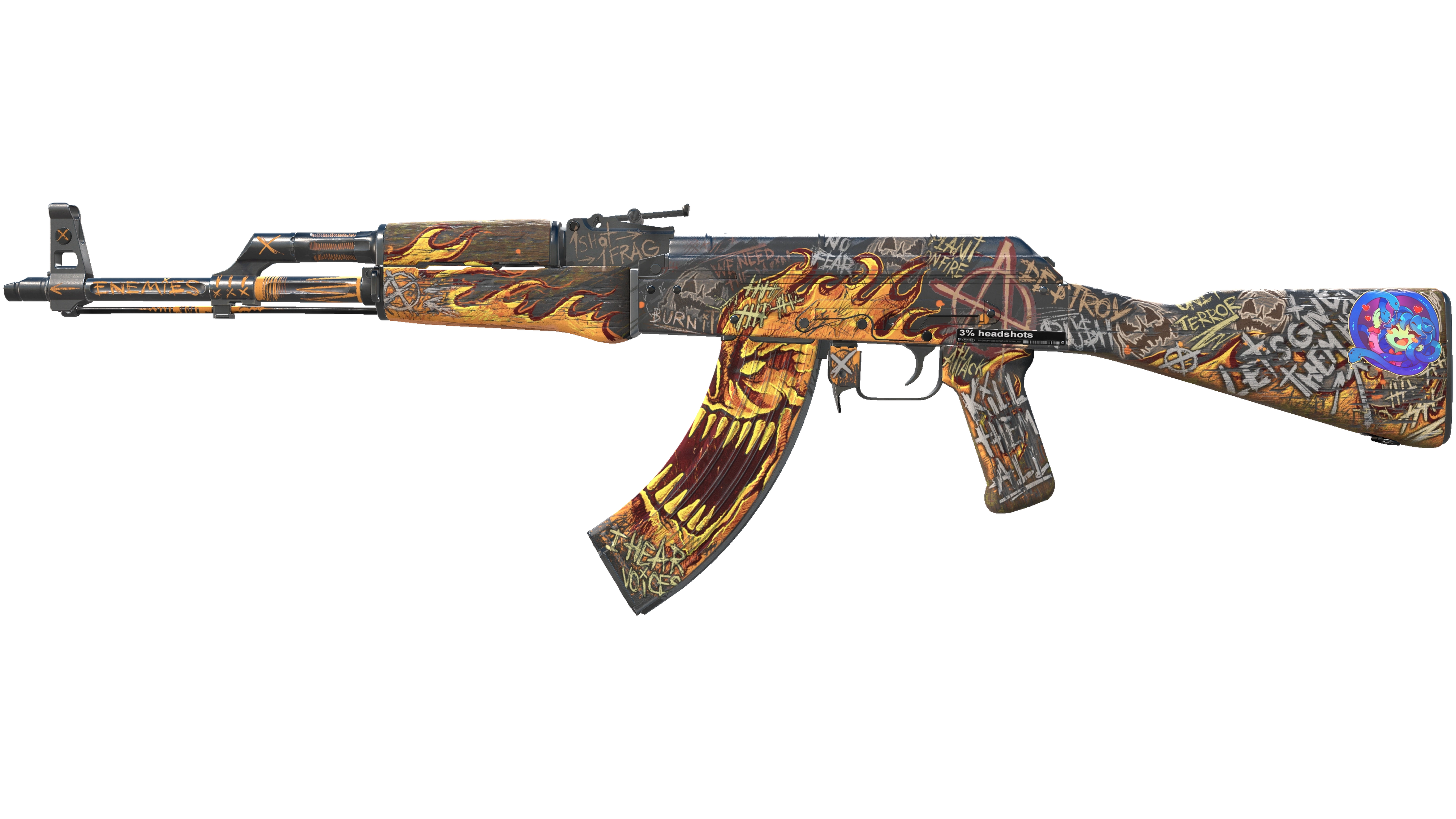 StatTrak™ AK-47 | Searing Rage (Minimal Wear)