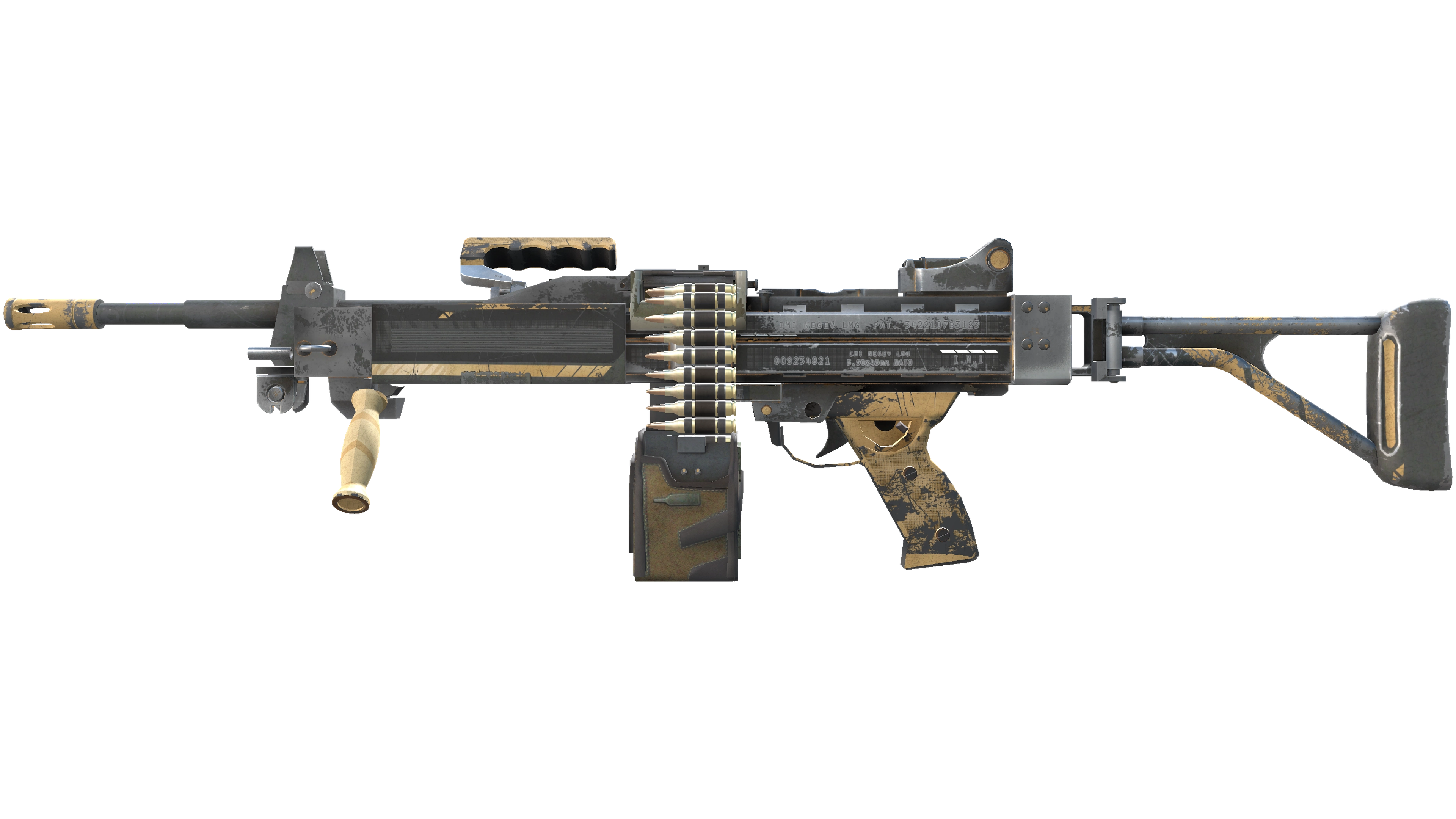 Negev | Desert-Strike (Battle-Scarred)