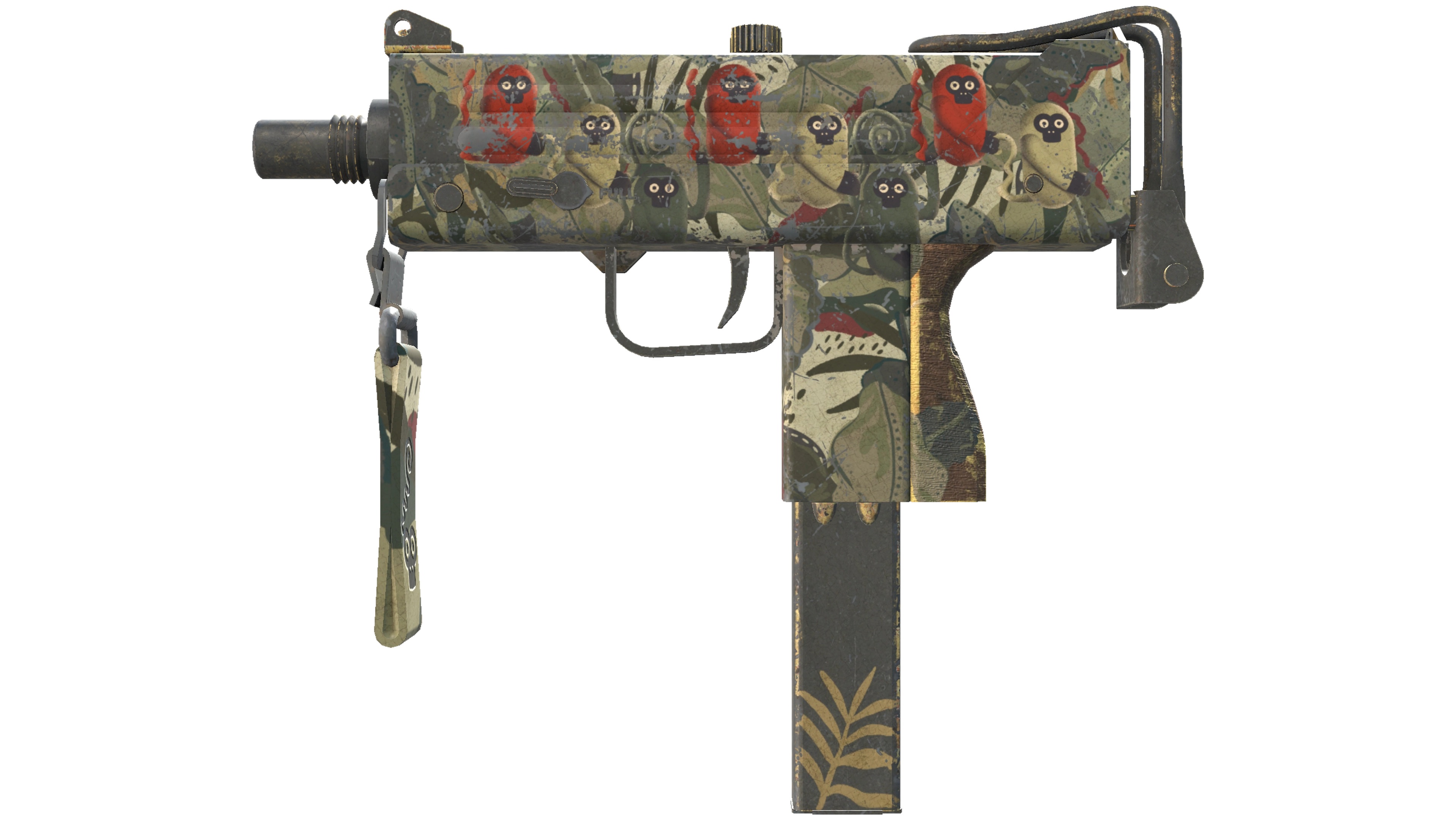 StatTrak™ MAC-10 | Monkeyflage (Battle-Scarred)