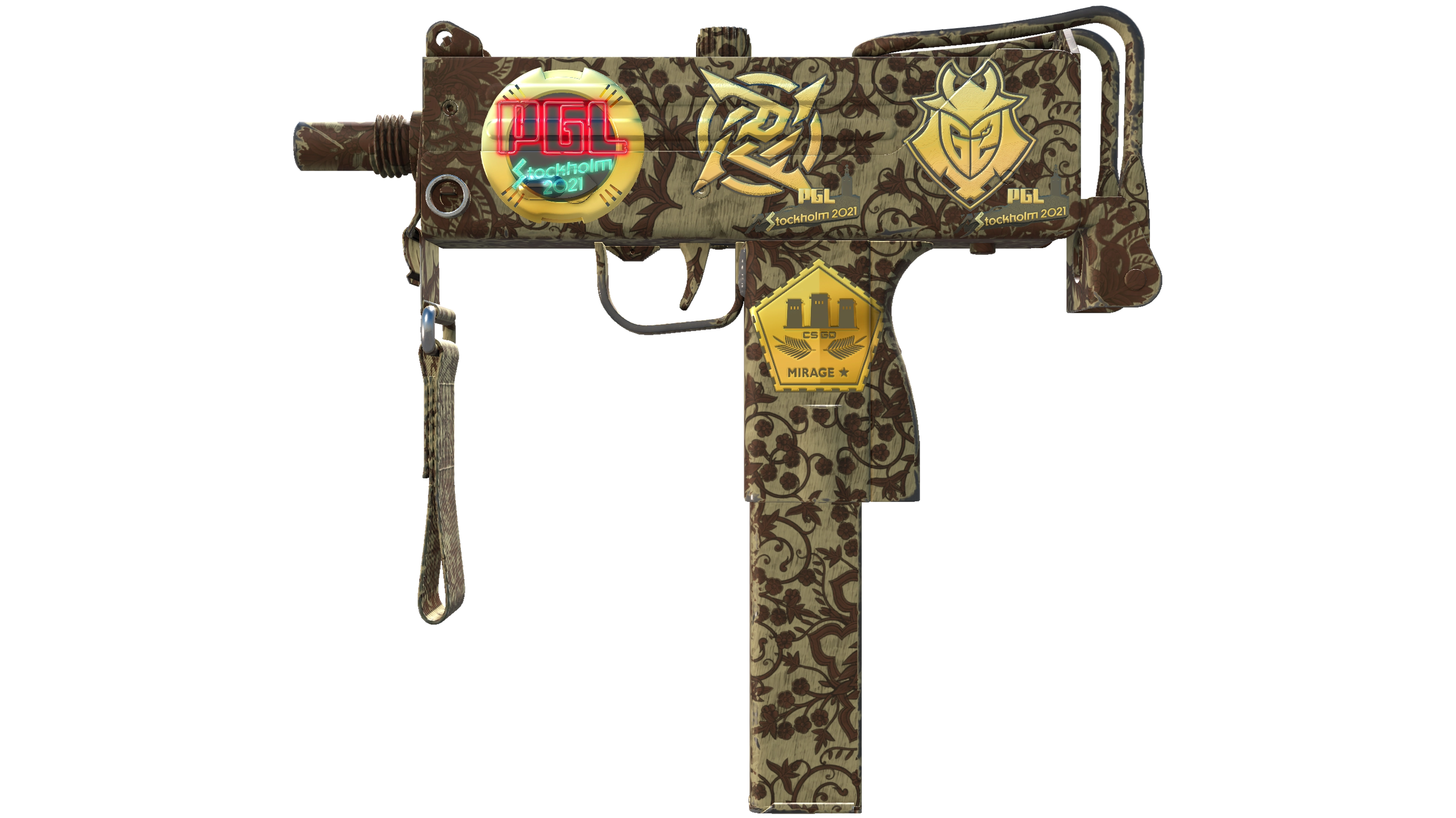 Souvenir MAC-10 | Sienna Damask (Minimal Wear)