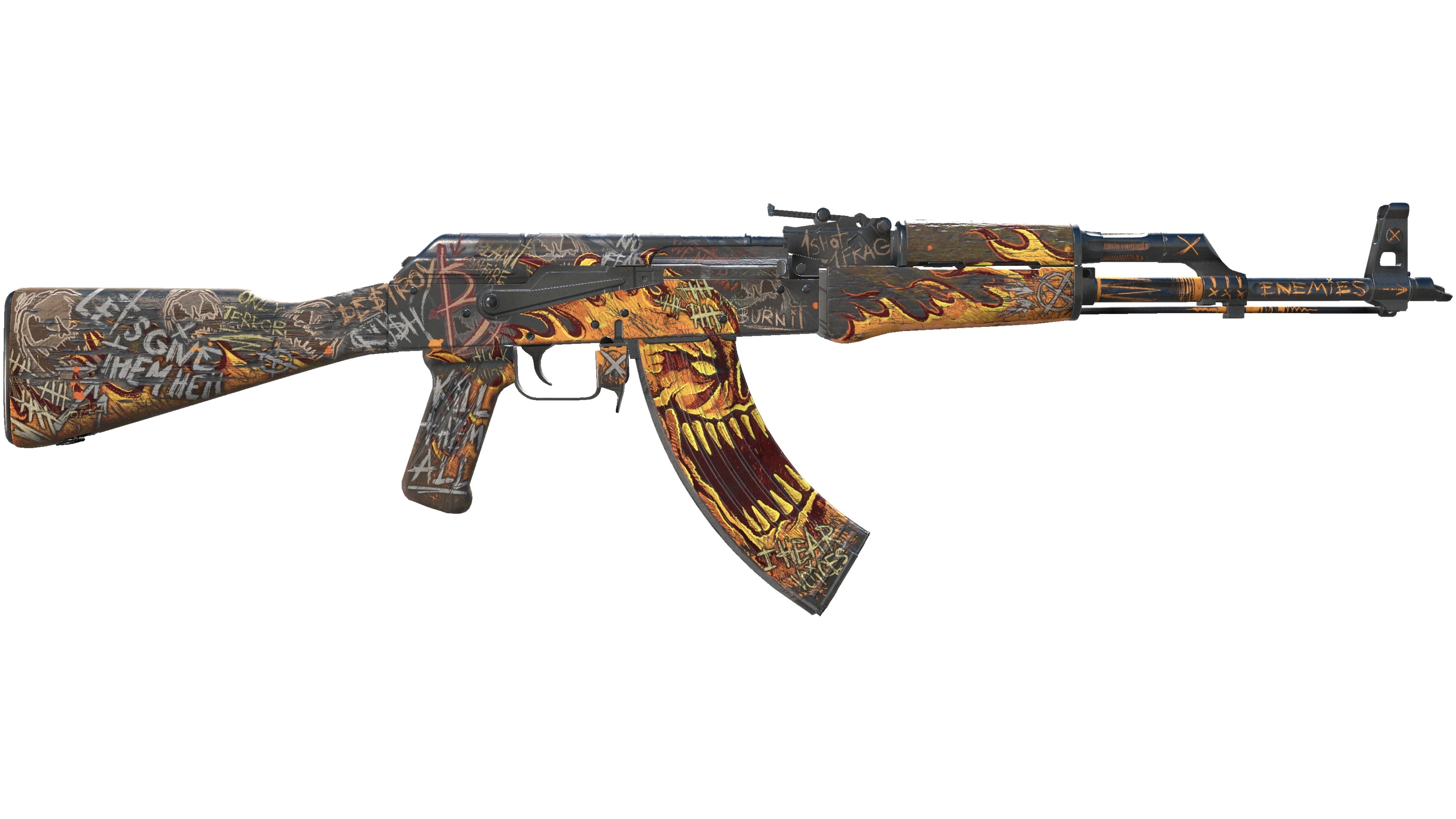 StatTrak™ AK-47 | Searing Rage (Well-Worn) thumbnail
